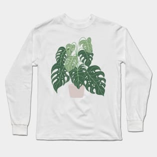 Minimalist Monstera plants Long Sleeve T-Shirt